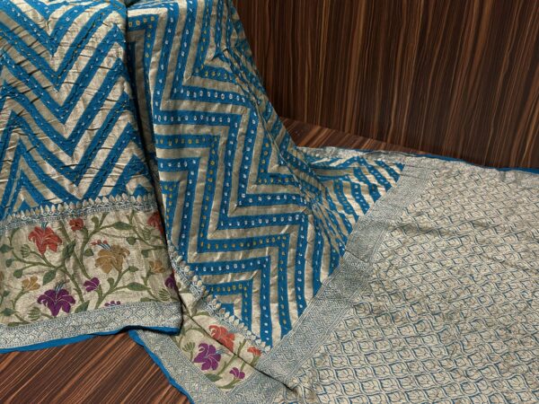 Banarasi mina kari Bandhej saree