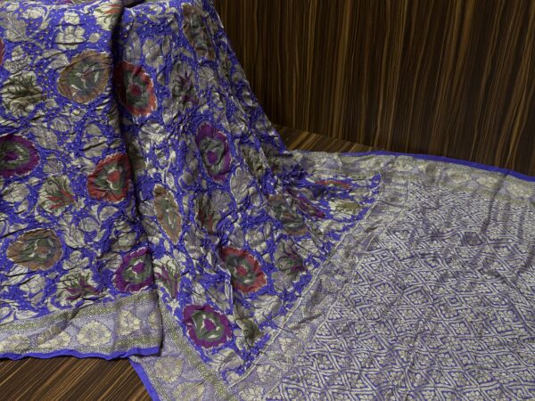 Banarasi mina kari Bandhej saree