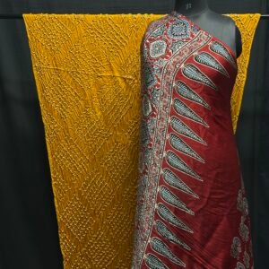 Ajrakh with Bandhej saree