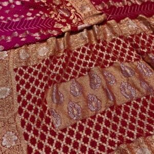 Khadi georgette rai Bandhej saree