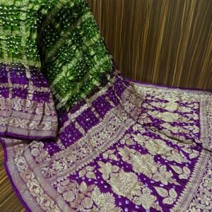 Garchola type Bandhani saree