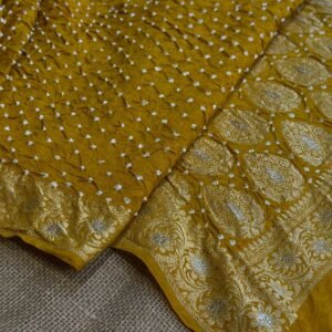 Border Bandhej saree