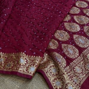 Border Bandhej saree