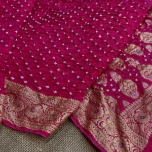 Border Bandhej saree