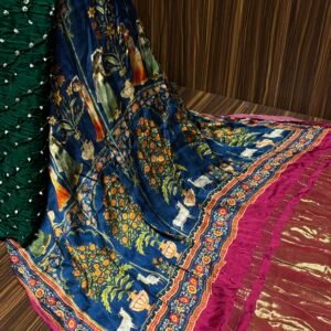 Kalam kari Bandhej saree