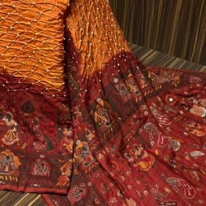 Pethani bandhej saree