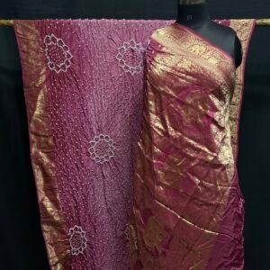 Makdi Design Bandhej saree