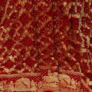 Nim zari bandhej saree