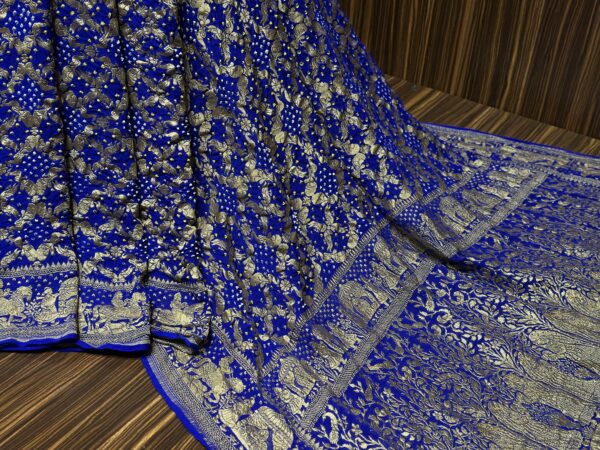 Nim zari bandhej saree