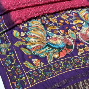 Digital print bandhej saree
