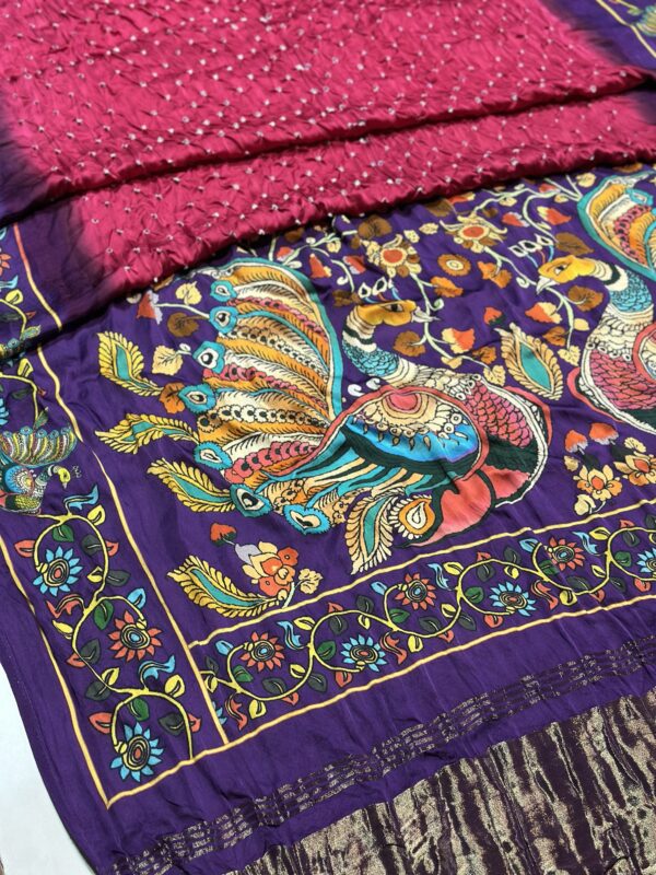 Digital print bandhej saree