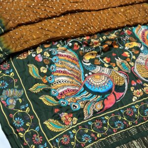 Digital print bandhej saree