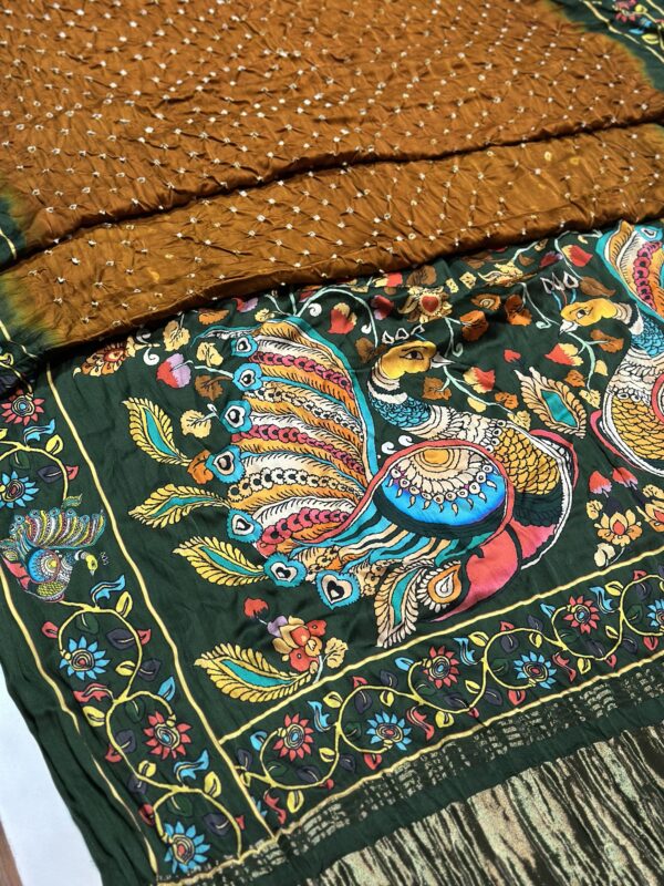 Digital print bandhej saree