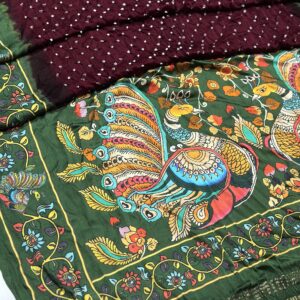 Digital print bandhej saree