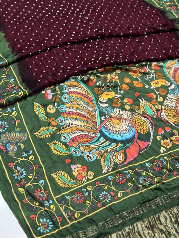 Digital print bandhej saree