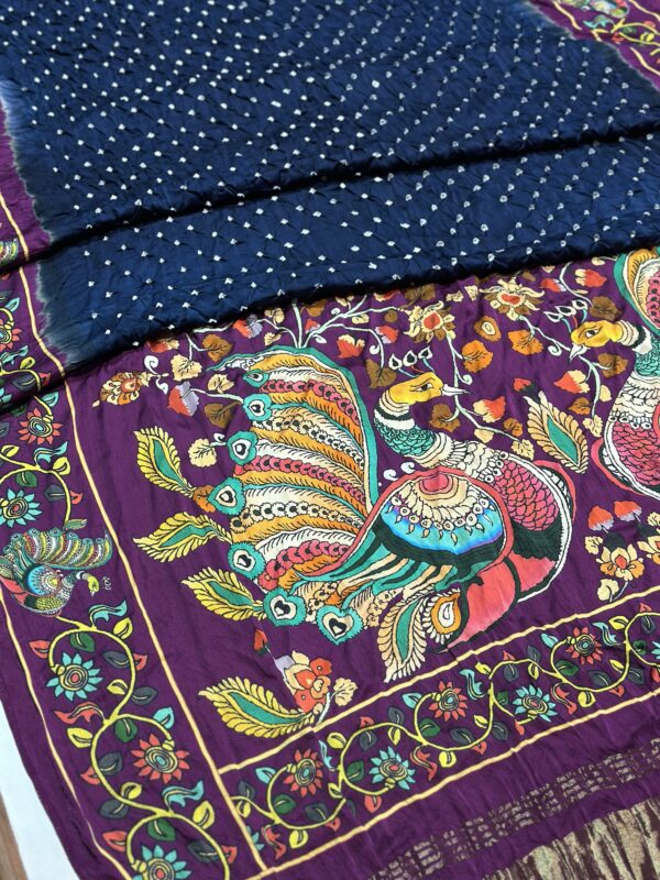 Digital print bandhej saree
