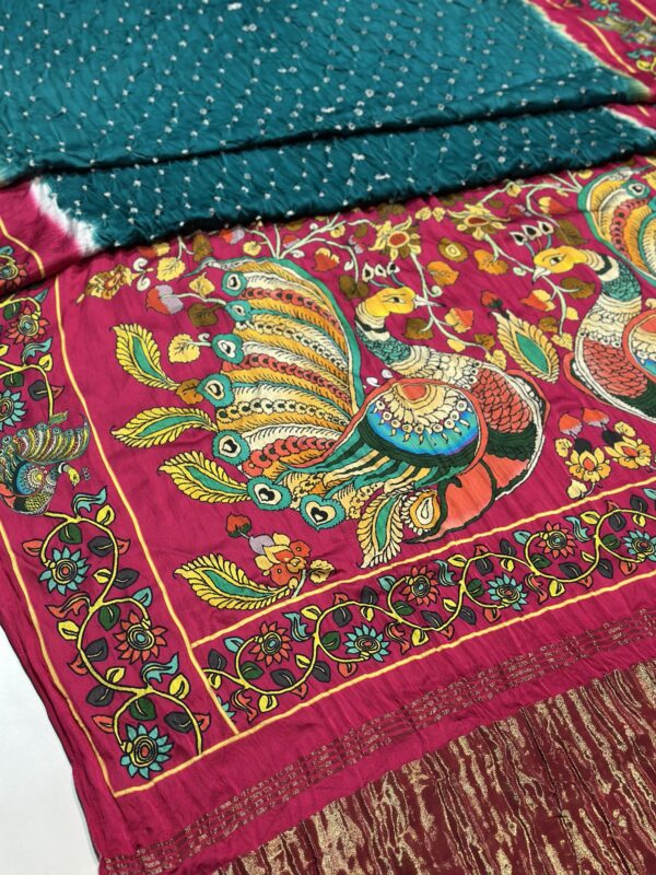 Digital print bandhej saree