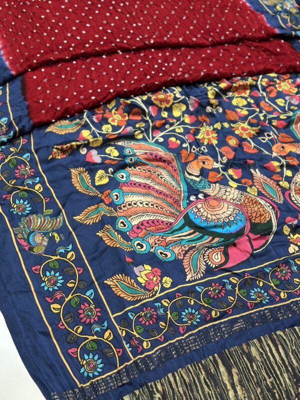 Digital print bandhej saree