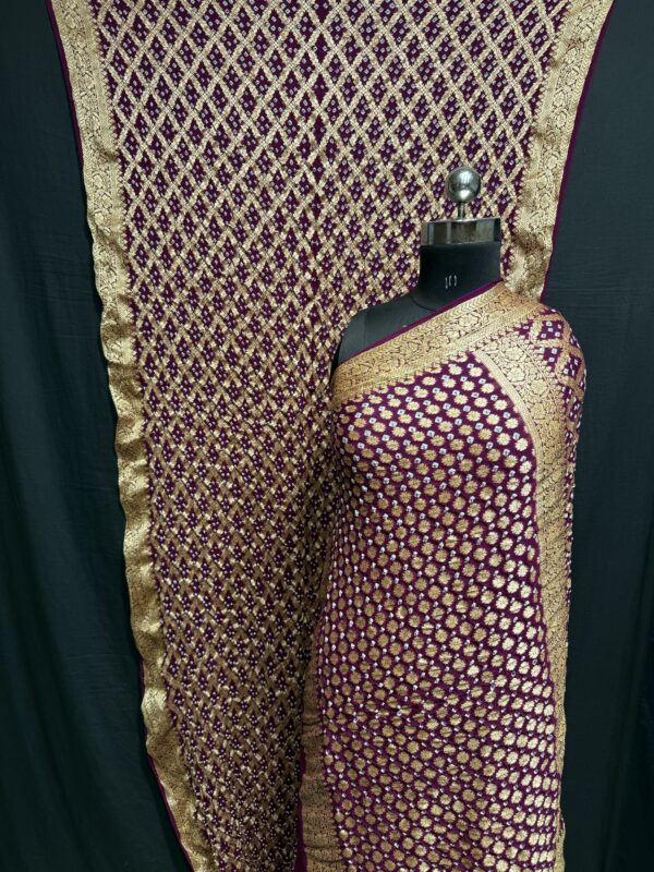 Banarasi Bandhej saree (power loom)
