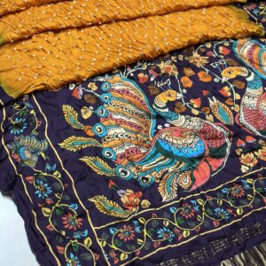 Digital print bandhej saree