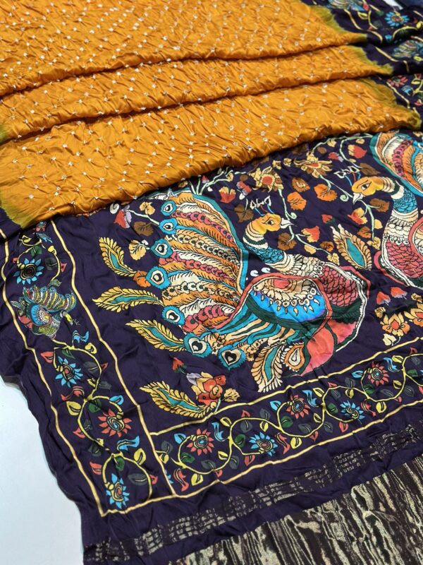 Digital print bandhej saree