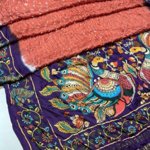 Digital print bandhej saree