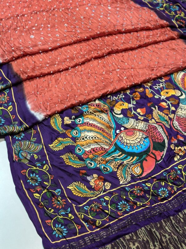 Digital print bandhej saree
