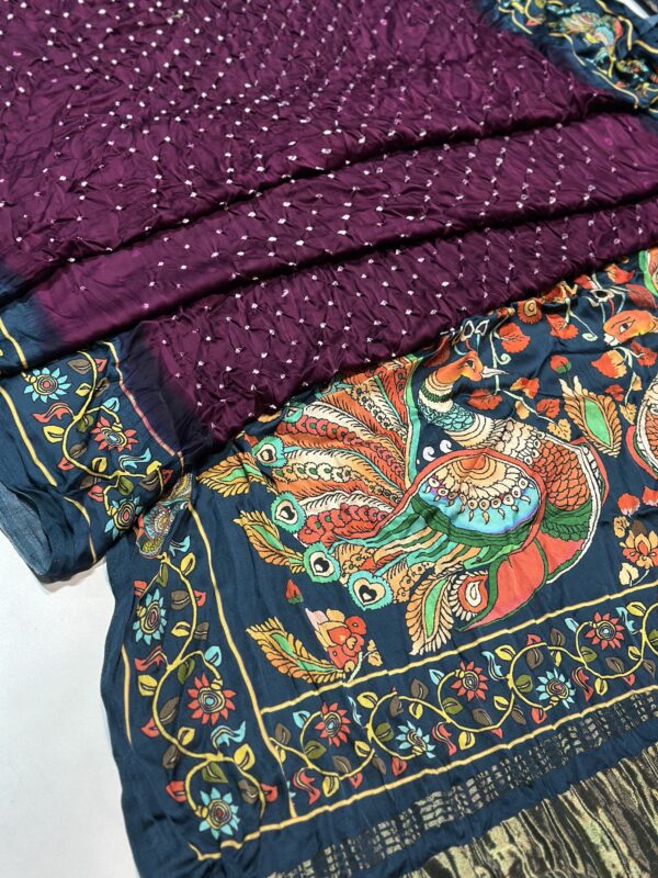 Digital print bandhej saree