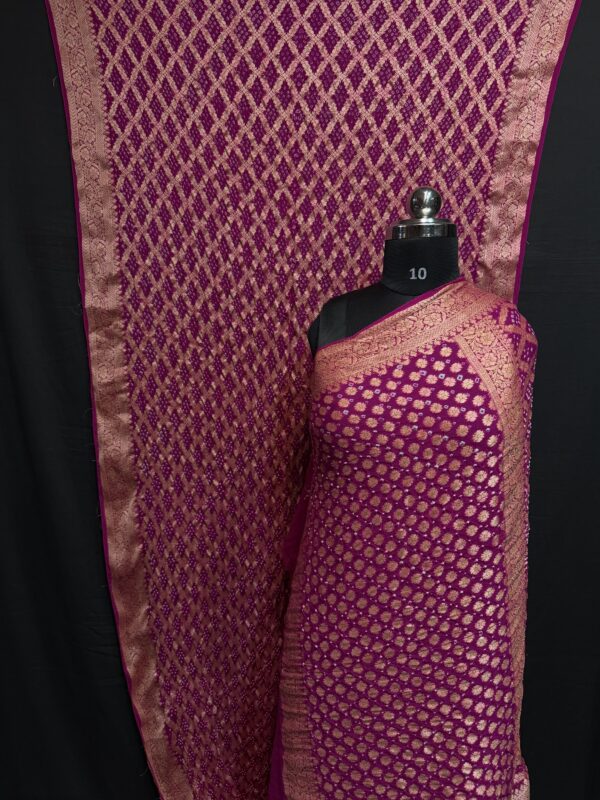 Banarasi Bandhej saree (power loom)