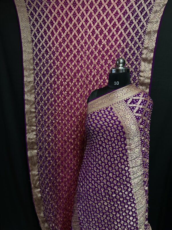 Banarasi Bandhej saree (power loom)