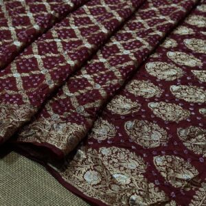 Banarasi bandhej saree