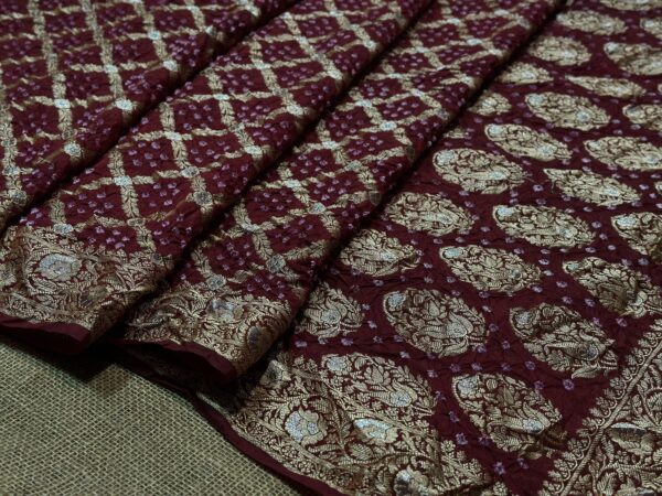 Banarasi bandhej saree
