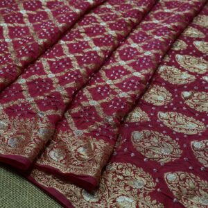 Banarasi bandhej saree