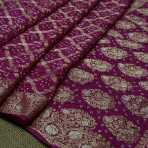 Banarasi bandhej saree