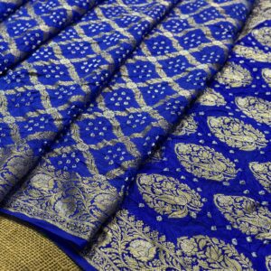 Banarasi bandhej saree