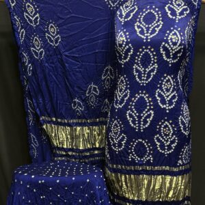 Modal 3 piece bandhej suit