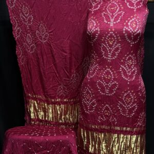 Modal 3 piece bandhej suit